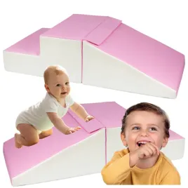 mini-zjezdzalnia-piankowa-zestaw-2-el-bialy-rozowy-pastelowy-50-cm