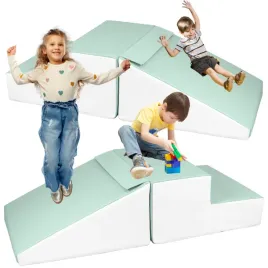 mini-zjezdzalnia-piankowa-dla-dzieci-zestaw-2-el-bialy-mietowy-102-cm