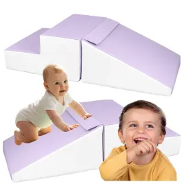 mini-zjezdzalnia-piankowa-dla-dzieci-zestaw-2-el-bialy-liliowy-102-cm