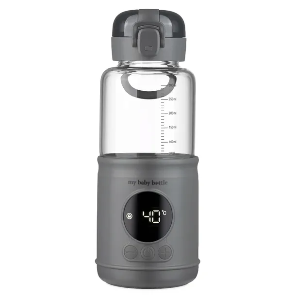 MyBabyBottle Pro Przenośny podgrzewacz wody i mleka dla dzieci - Szary