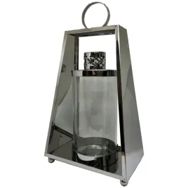 latarenka-dekoracyjna-trapez-azurowa-ln-2528-metalowa-mala-srebrna-30cm