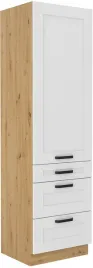 szafka-kuchenna-slupek-luna-60-dks-210-3s-1f-bialy-mat-dab-artisan