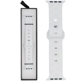 pasek-do-apple-watch-glacierx-silicone-rhombille-white-42-44-45-49-mm