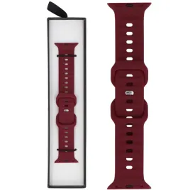 pasek-glacierx-silicone-ribbed-burgundy-apple-watch-38-40-41-mm
