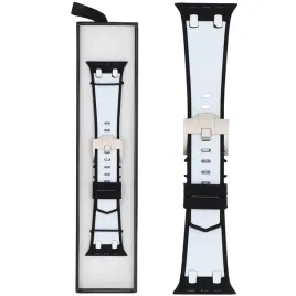 pasek-glacierx-silicone-whiteandblack-do-apple-watch-42-44-45-49-mm