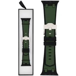 pasek-do-apple-watch-glacierx-silicone-fibertouch-dark-olive-42-44-45-49-mm