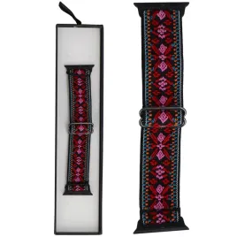 pasek-do-apple-watch-glacierx-nylon-nomad-threads-oriental-rose-38-40-41mm