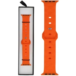 pasek-glacierx-silicone-rhombille-pomaranczowy-apple-watch-42-44-45-49-mm