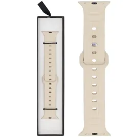 pasek-glacierx-silicone-wave-kremowy-bez-do-apple-watch-38-40-41-mm