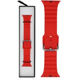 pasek-glacierx-silicone-grooved-crimson-red-do-apple-watch-38-40-41-mm