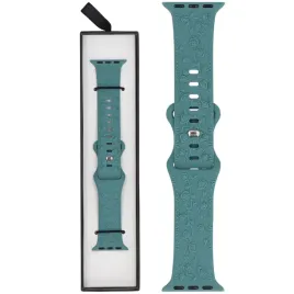 pasek-do-apple-watch-glacierx-silicone-textured-clover-green-38-40-41-mm