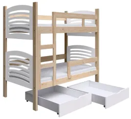lozko-pietrowe-75x180-cm-cami-z-materacami-i-szufladami-sosna-bialy