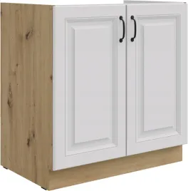 szafka-kuchenna-dolna-stilo-80-zl-2f-bb-bialy-mat-dab-artisan