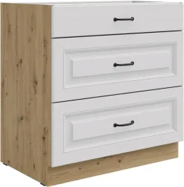 szafka-kuchenna-dolna-stilo-80-d-3s-bb-bialy-mat-dab-artisan