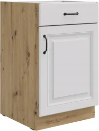 szafka-kuchenna-dolna-stilo-50-d-1f-1s-bb-bialy-mat-dab-artisan