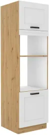 szafka-kuchenna-slupek-luna-60-dpm-210-2f-bialy-mat-dab-artisan