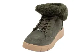 scholl-damskie-buty-sportowe-zielone-ocieplane-skorzane-37-t6a
