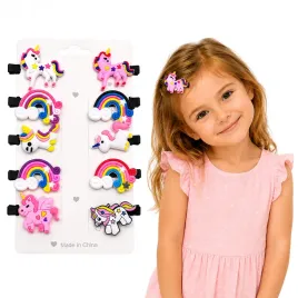 kolorowe-spinki-do-wlosow-unicorn-jednorozec-tecza-klipsy-10-szt