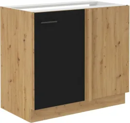 szafka-kuchenna-dolna-narozna-modena-105-nd-1f-bb-czarny-mat-dab-artisan