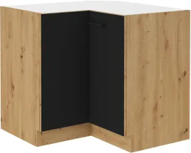 szafa-kuchenna-dolna-narozna-modena-90x90-dn-2f-bb-czarny-mat-dab-artisan