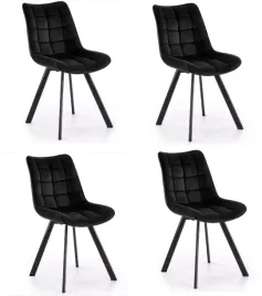 4-szt-nowoczesne-tapicerowane-krzeslo-nogi-metal-salon-welur-czarny
