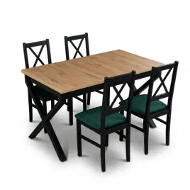 stol-industrialny-loft-nogi-metal-4-krzesla-krzyzak-dab-czarny-do-kuchni