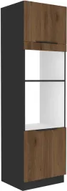 szafka-kuchenna-slupek-monza-60-dpm-210-2f-orzech-okapi-czarny-mat