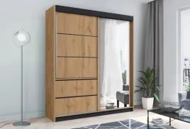 szafa-przesuwna-adel-150cm-lustro-szuflady-dab-craft-zloty