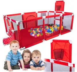 kojec-dla-dziecka-230x122cm-zestaw-kosz-bramki-torba-suchy-basen-plac-zabaw