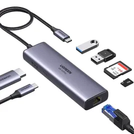 hub-usb-c-ugreen-cm512-hdmi-4k-rj45-sd-tf-pd-100w-7w1-dok-laptopa