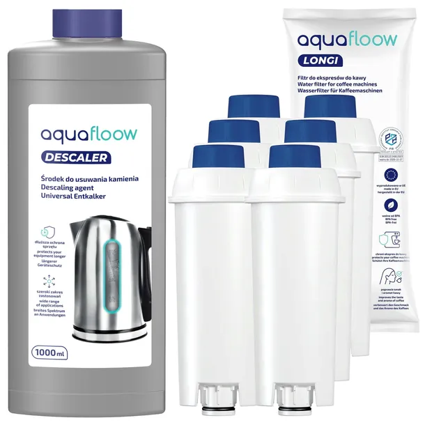 Odkamieniacz do ekspresu 1l + 6x filtr do ekspresu Delonghi zamiennik