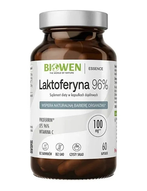 BIOWEN Laktoferyna 96% – suplement diety dla ludzi – 60 kapsułek