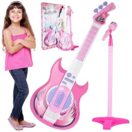 elektryczna-gitara-rockowa-dla-dzieci-gra-melodie-mikrofon-na-statywie-mp3