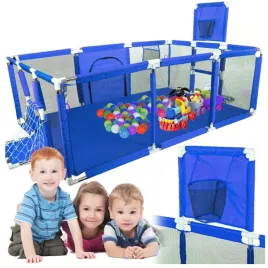 kojec-dla-dziecka-230x122cm-zestaw-kosz-bramki-torba-suchy-basen-plac-zabaw