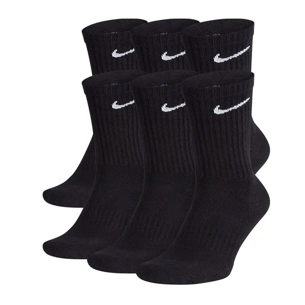 SKARPETY NIKE 6-pak skarpetki - r. 38-42 - 6 PAR - CZARNE