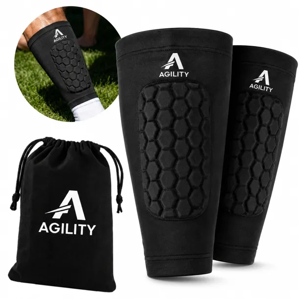 Ochraniacze piłkarskie mini na piszczele Agility ULTRA LIGHT R.M/L