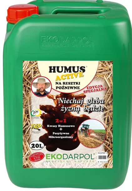 HUMUS ACTIVE AGRO 20L NA SŁOMĘ RESZTKI POŻNIWNE RZYSKO