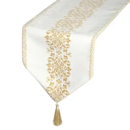 bieznik-na-stol-majorka-30x180-cm-bialo-zloty-ze-zlotym-ornamentem