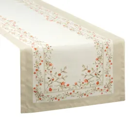 bieznik-na-stol-summer-40x140-kremowy-w-pomaranczowe-kwiaty