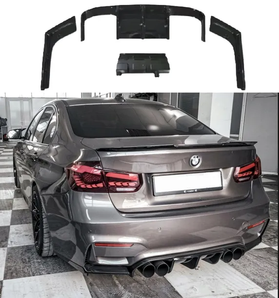 DYFUZOR TYLNY SPOILER DOKŁDKA BMW F30 F31 M3 CZARNY POŁYSK
