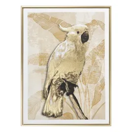 obraz-papuga-kakadu-45x60-zloty-bezowy-glamour-tropikalny
