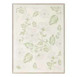 obraz-kwiaty-wzor-45x60-zielono-liliowy-pionowy-w-ramie