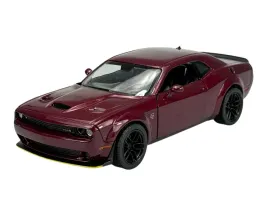 motormax-dodge-challenger-srt-hellcat-wide-body-2018-burgundy-1-24-prezent