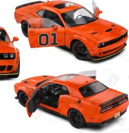 solido-dodge-challenger-r-t-scat-pack-widebody-2023-orange-genaral-lee-1-18