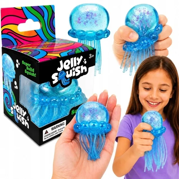 Ośmiorniczka Gniotek Sensoryczny Brokatowy Zabawka Antystresowa Squishy