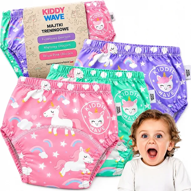 Majtki treningowe dla dzieci do nauki sikania do nocnika UNICORN 10-15kg