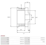kolo-pasowe-alternatora-numer-katalogowy-oryginalu-ap0005