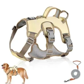 uprzaz-dla-psa-z-smycza-bezowa-m-38-54-cm-oxford-spacery-smycz-prezent