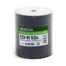 ritek-cd-r-printable-700mb-52x-medical-100-sztuk