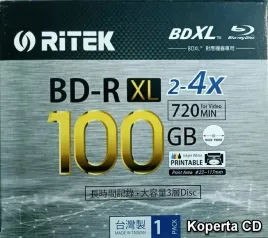 ritek-bd-r-xl-x4-100gb-printable-1szt-koperta-cd